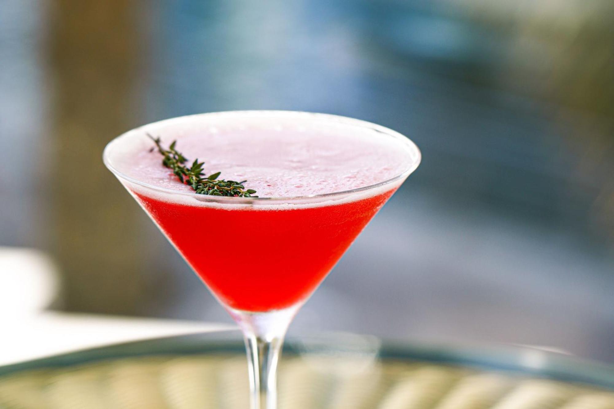 Crowne Plaza Dubai Marina By Ihg Hotel Luaran gambar A cosmopolitan garnished with a sprig of thyme
